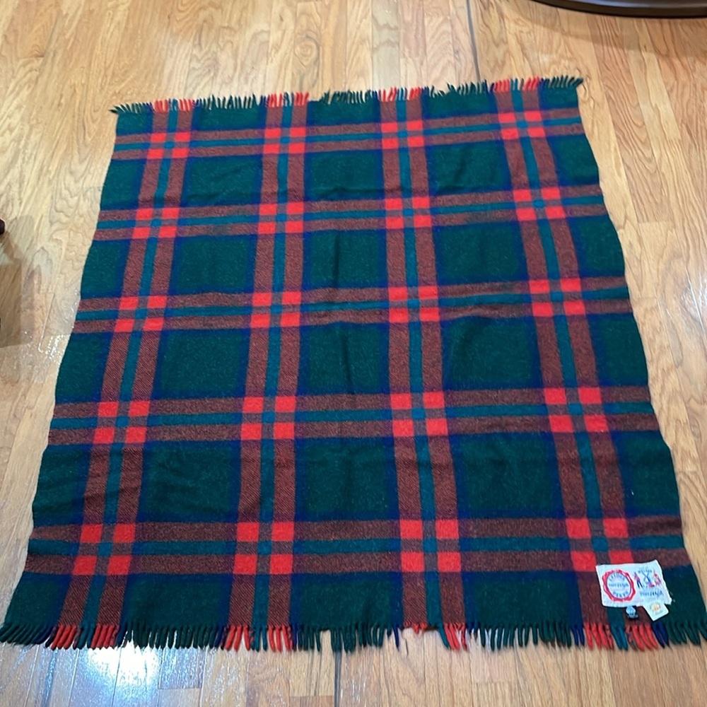 Vintage Deken Van Wyk 100% Virgin Wool Holland Plaid Wool Throw Blanket Tartan - Picture 3 of 11